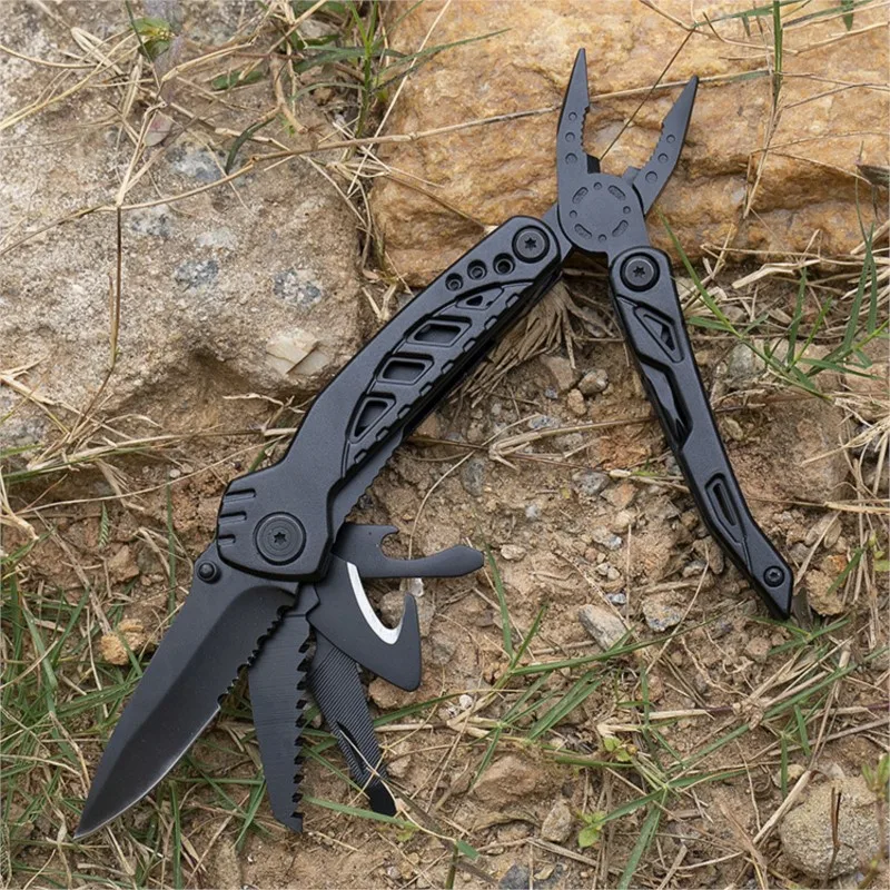 

Folding Plier Multitool Knife Screwdriver Set Bit Stainless Steel Bottle OpenerHand Tool