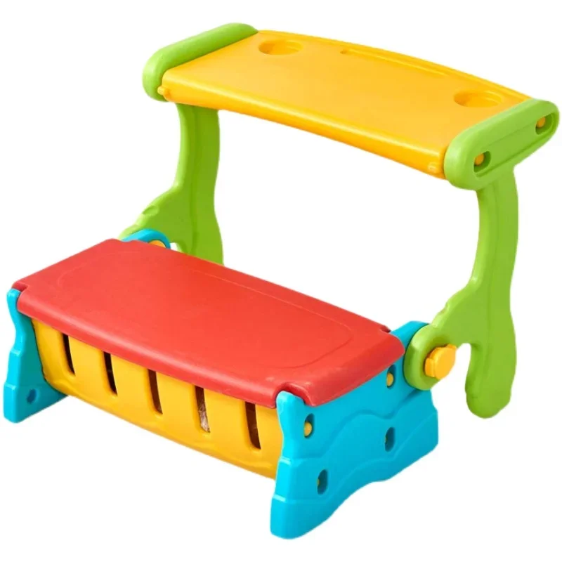 Multi functional folding children's study desk and chair, baby early education reading plastic toys