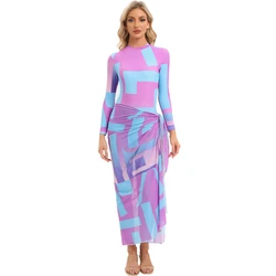 Women Long Sleeve Muslim Swimwear Fashion Hijab Modest Swimsuit Burkini Swimming Suit Cover Ups Islamic Swim