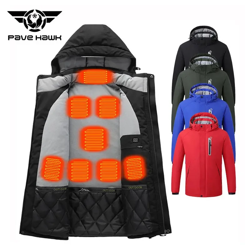 

Eight Zone Intelligent Heating Climbing Clothe Men Women USB Interface Electric Charging Suit Warm Outdoor Skiing Jacket