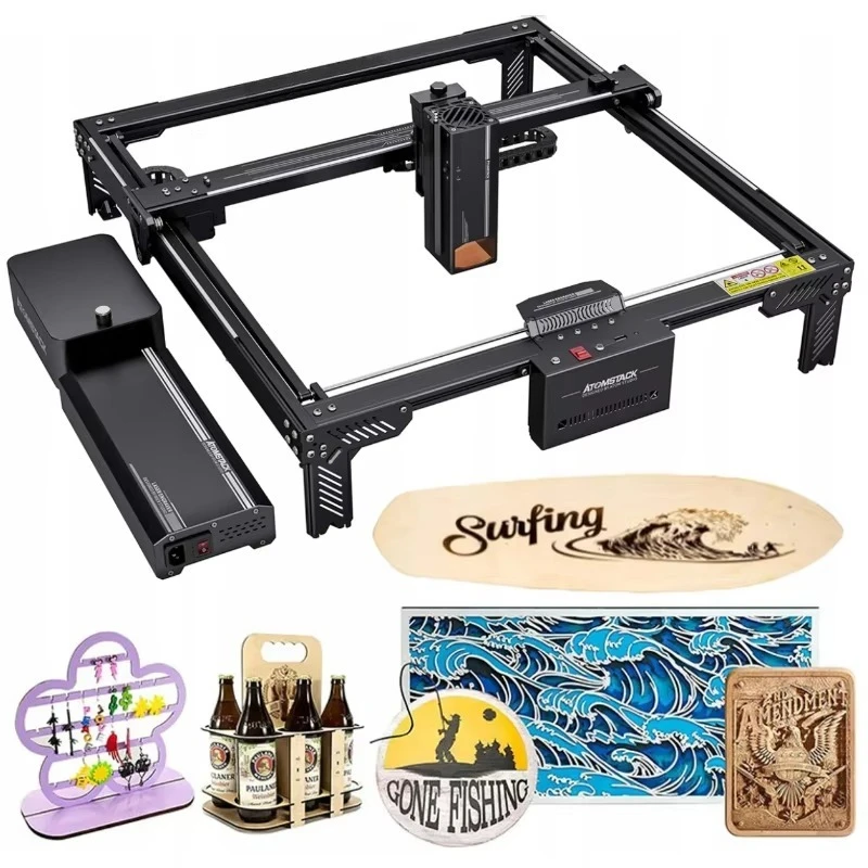 

A70 X70 PRO Engraver 70W Optical Power Cut 28mm Paulownia 25mm Dark Acrylic in One Pass 60L/min Assist 500*400mm