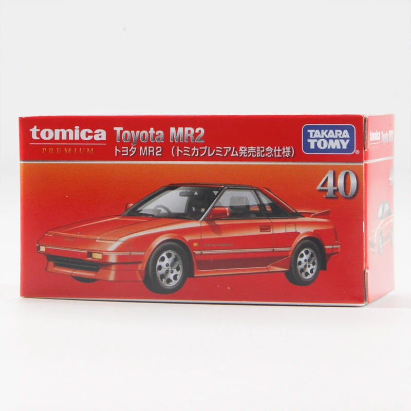 TAKARA TOMY Red Box TP40 Toyota MR2 sports car alloy model, children\'s collection of decorative toys, holiday gifts for friends.