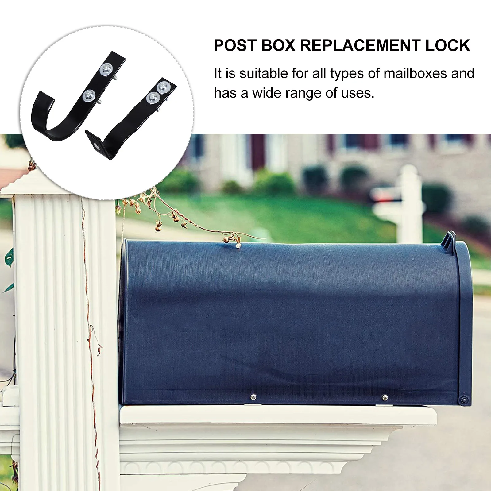 

1 set 1 Set Metal Mailbox Latch Replacement Kit Theft Prevention Durable Security Handle Post Box Repair Parts Robust Hardware