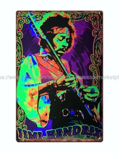 - retro reproductions psychedelic rock metal tin sign