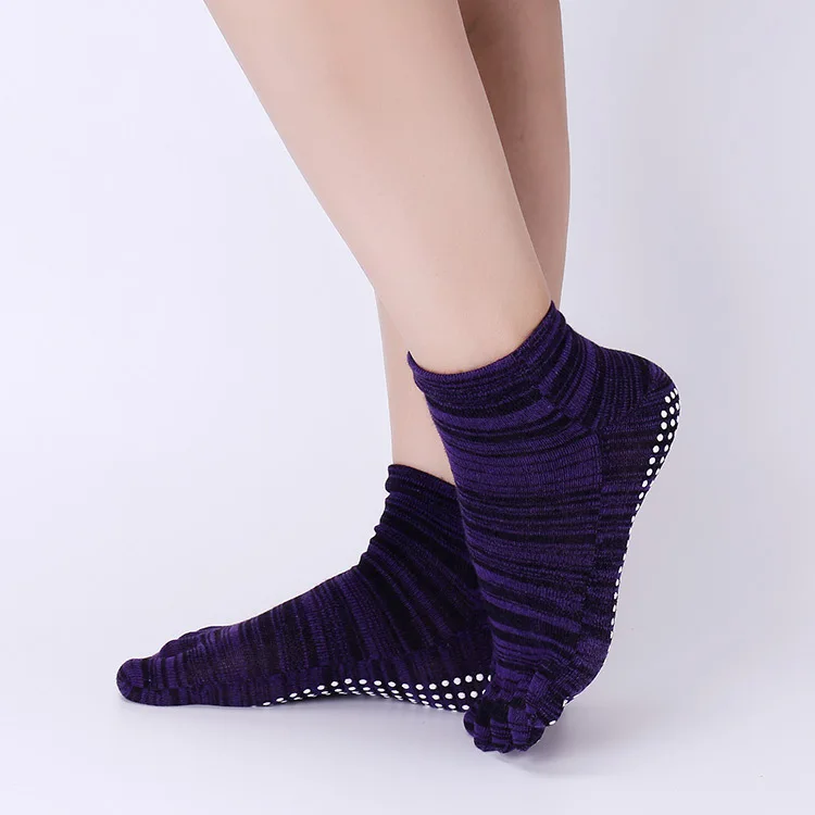 Antypoślizgowe skarpety do jogi z przegródkami na palce, oddychające, dla kobiet i mężczyzn, do pilatesu i ćwiczeń, skarpety antypoślizgowe do barre i ćwiczeń.