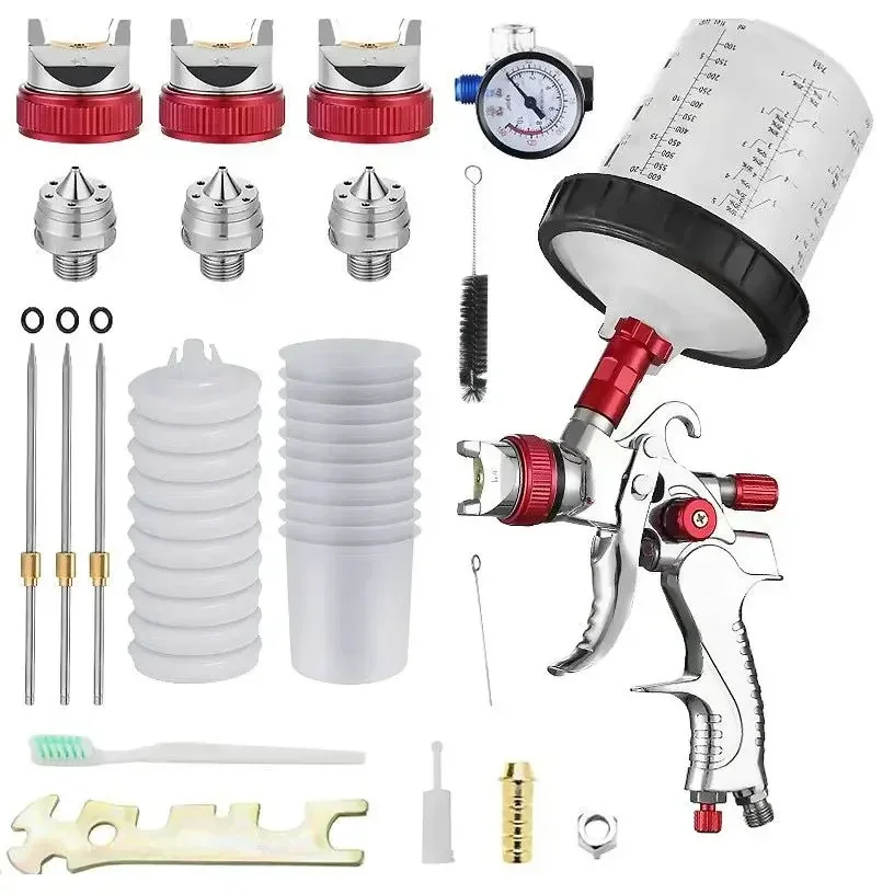 

Нижний горшок, верхнее покрытие, листовой металл, инструмент для распыления с высокой распылением, 2008, пистолет-распылитель HVLP, автомобильный распылитель краски, пневматический верхний распылитель краски