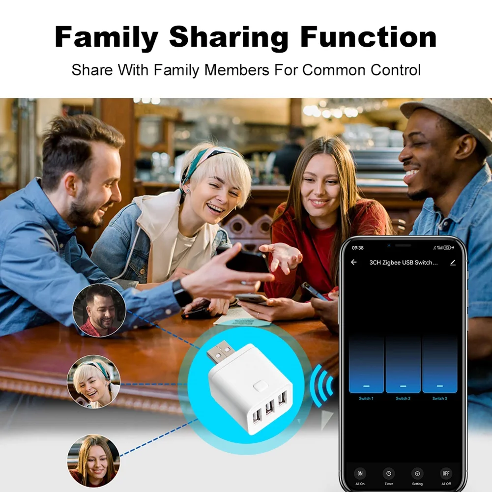 Tuya Smart Wifi USB Adapter Switch 5V Mini USB Power Adapter Smart Life Control For Alexa Google Yandex Alice 2USB-AA26