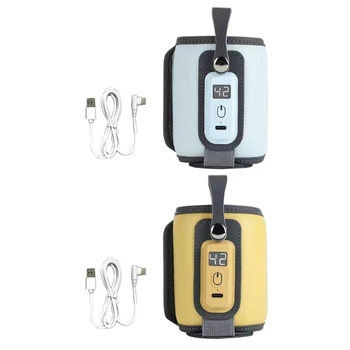 W3JF biberon ısıtıcısı 38 ° c-52 ℃ taşınabilir araba seyahat USB biberon ısıtıcısı iyi ısı yalıtımı 5 dişli ayarlanabilir dayanıklı