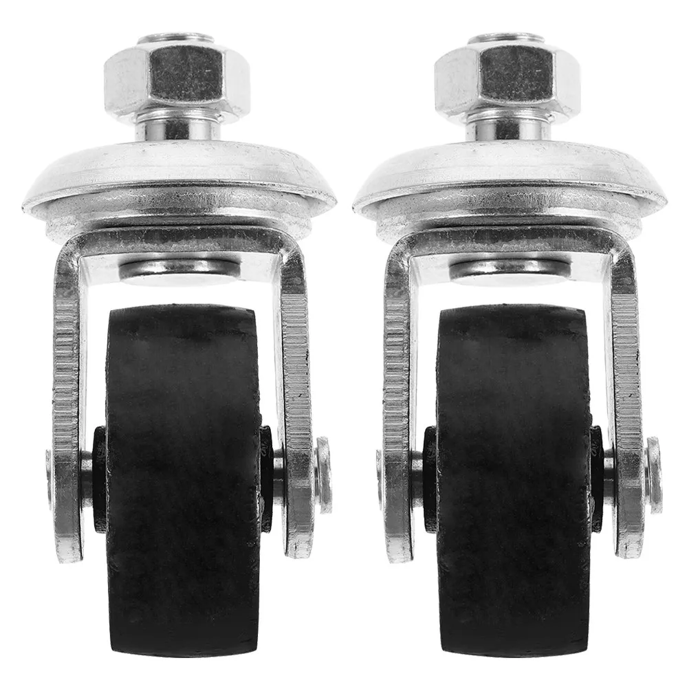 2Pcs Heavy Duty Rotatable Floor Jack Casters Threaded Rod Swivel Wheels for Easy Movement Precise Positioning Safety Stability