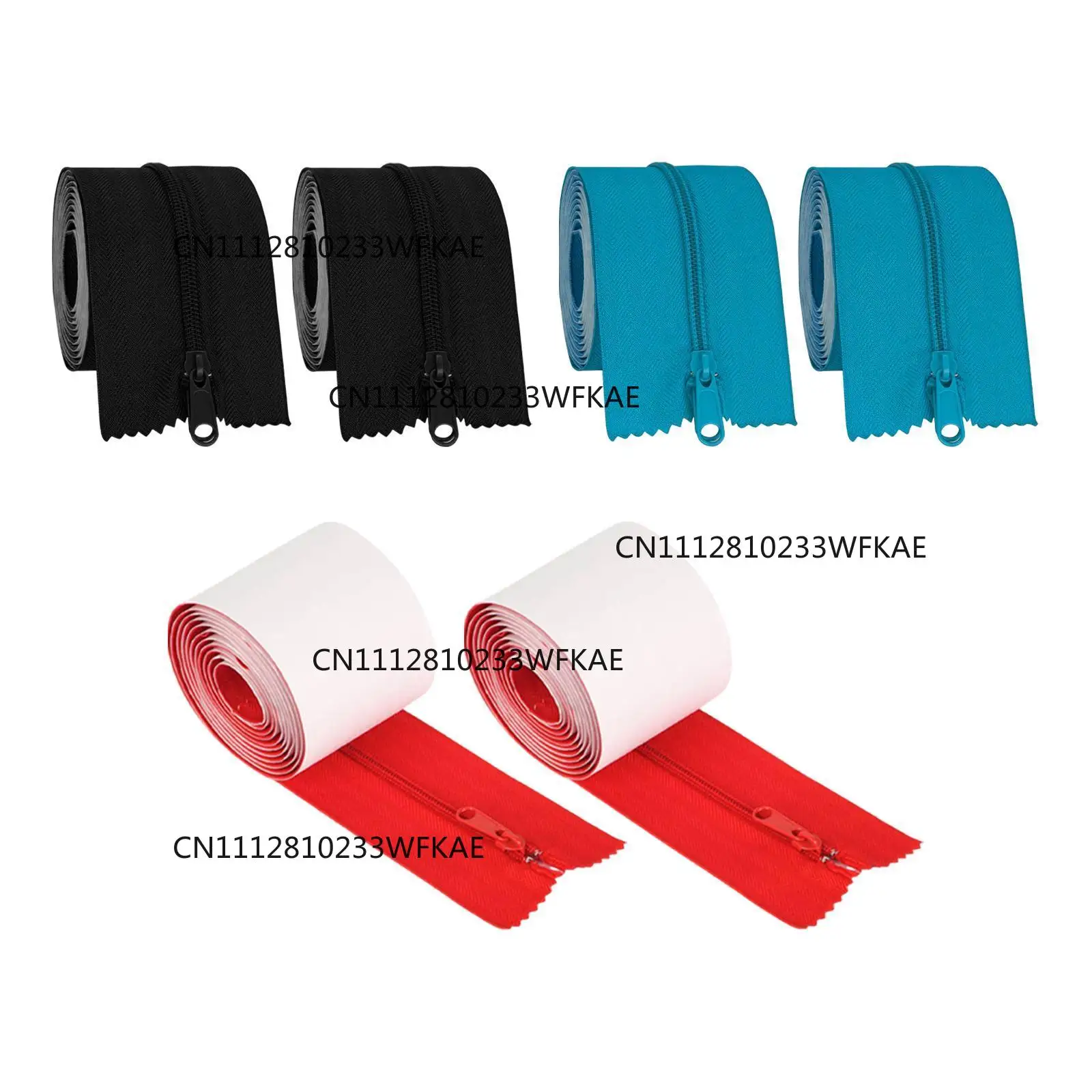 2 Roll Instant Door Zipper Replace Dust Protector Self Adhesive Dust Barrier Zippers for Indoor Tarp Sheeting Outdoor Greenhouse