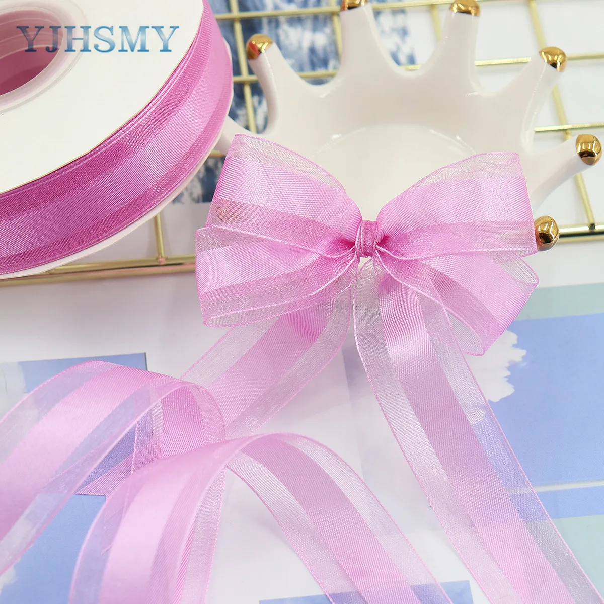 50 yards Sheer Chiffon Ribbon Organza Satin Ribbon Transparent Chiffon Ribbon for Wrapping Decorating Birthday Bouquet Garland