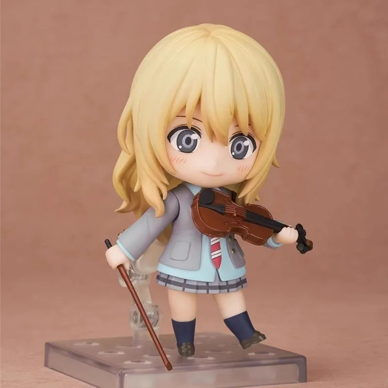 

В наличии Ваша ложь в апреле Каори Миядзоно Чиби Версия Аниме Шарнирная фигурка Коллекционная модель