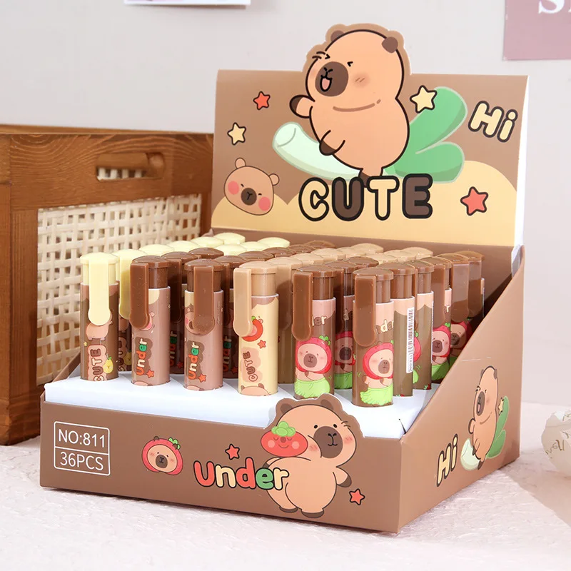 Capybara Cute Press Rubber Primary School Children's Learning Stationery Clean and Leave No Trace Eraser Back To School Gift