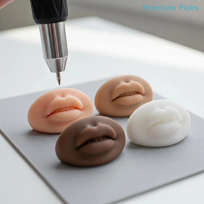 portable5D Silicone Lip Practice Skin for Tattoo Microblading Realistic Touch Reusable for Permanent Makeup Artist Training Use
