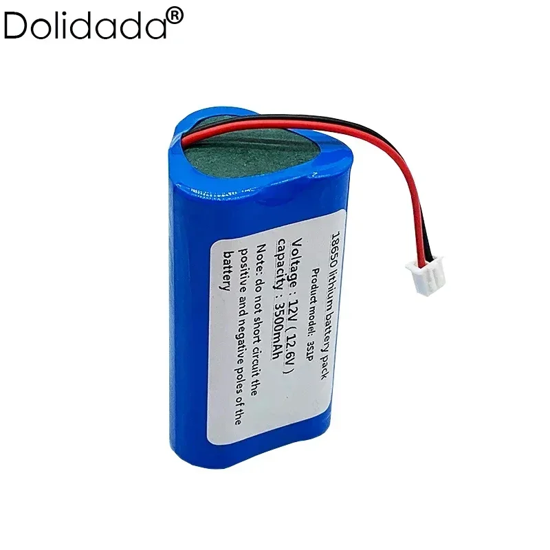 12V 3A 18650 battery pack 3S1P 3500mAh BMS lithium battery pack built-in Bluetooth speaker flashlight GPS rechargeable battery