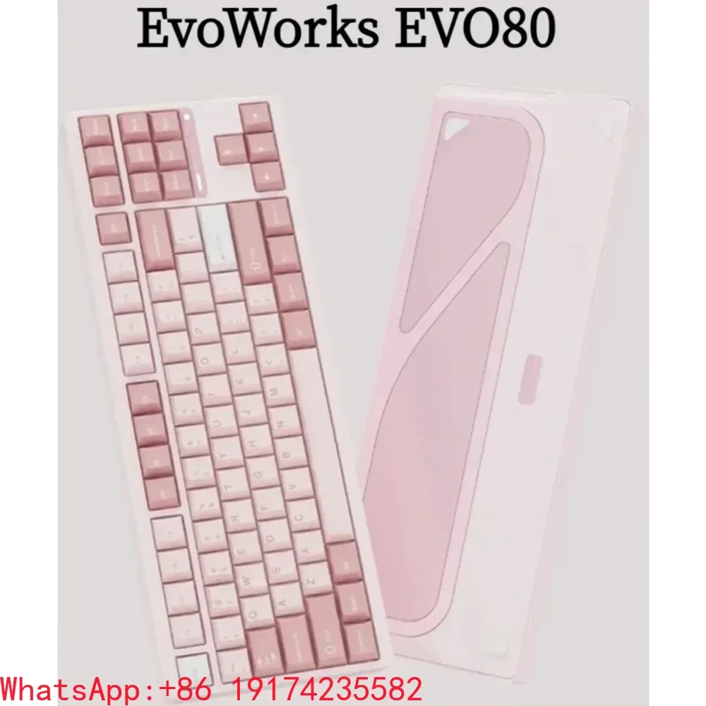 EVO80 Mechanical Keyboards QMK/VIA Hot Swap Aluminium Alloy Wireless Bluetooth Tri Mode Custom Gaming Keyboard PC Gifts