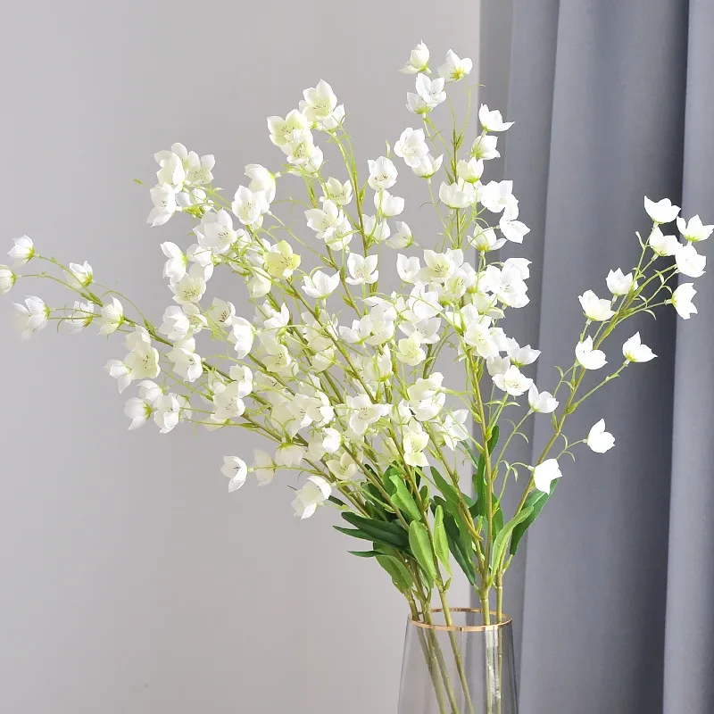 95CM 2 Forked Bell Orchid Artificial Flower Home Living Room Floor Decoration Wedding Guide Wind Chime Flower