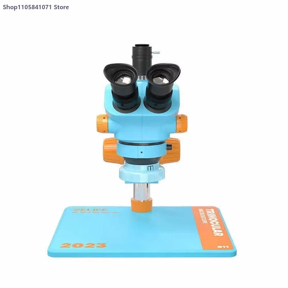 7-50X Trinocular Stereo Microscope with 033D Light and 0.5CTV Adapter for Phone Jewelry Repair Soldering