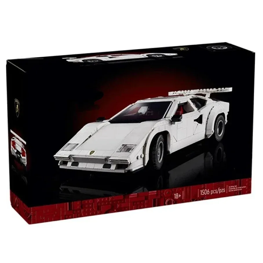 2025 New 1506Pcs Compatible with ICONS Series 10337 Lamborghini Countach Supercar Racing Car Toys Children's Gifts