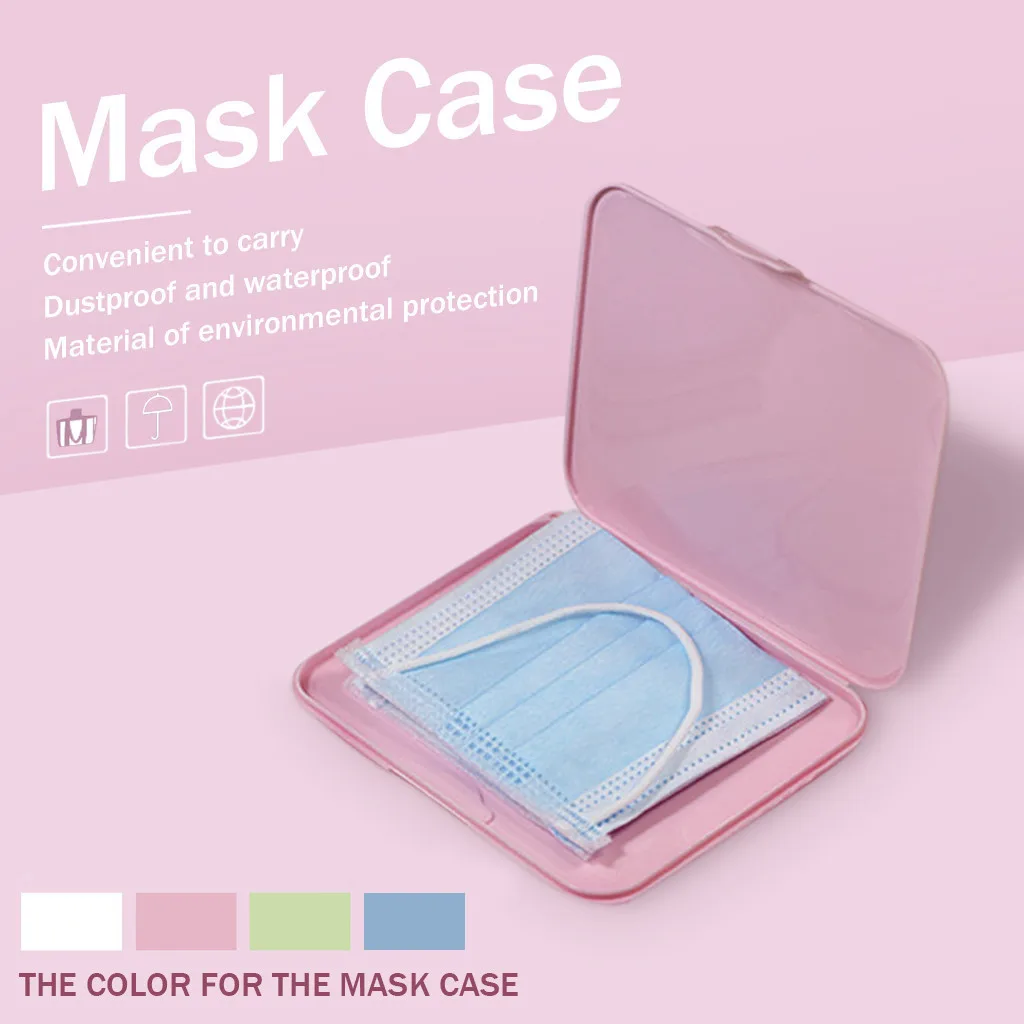 Pink Mask Cover Green Box Masks Cute Box To Store Masks Box Masks Save Delicate Saves Mask Practical Storage Box Face Mask