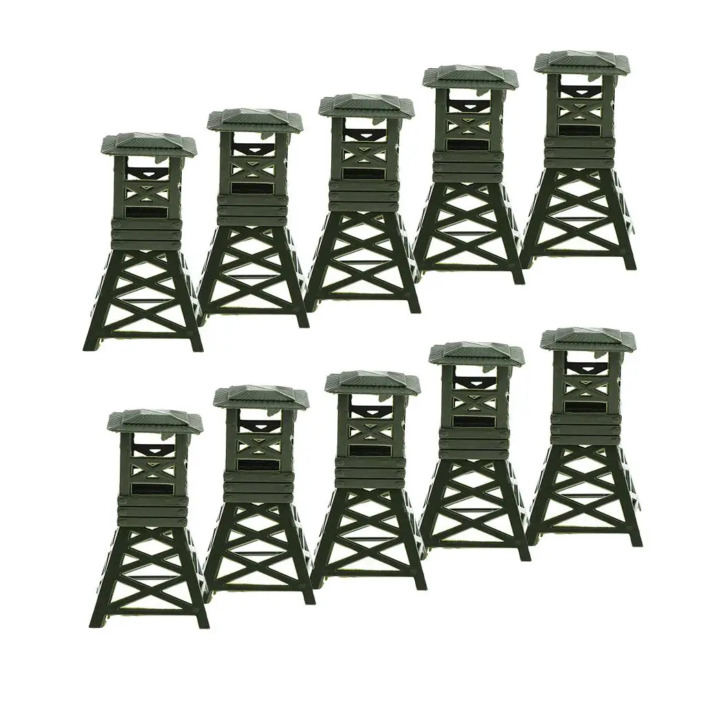 10Pcs Army Toy Watch Tower Watchtower Action Figure Tower