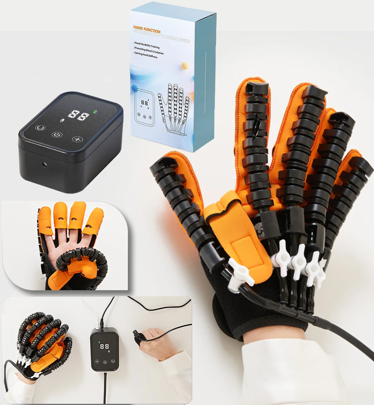 

Intelligent Massage Gloves Robot Rehabilitation Gloves for Stroke Hemiplegia Hand Function Recovery Finger Trainer Hand Exercise