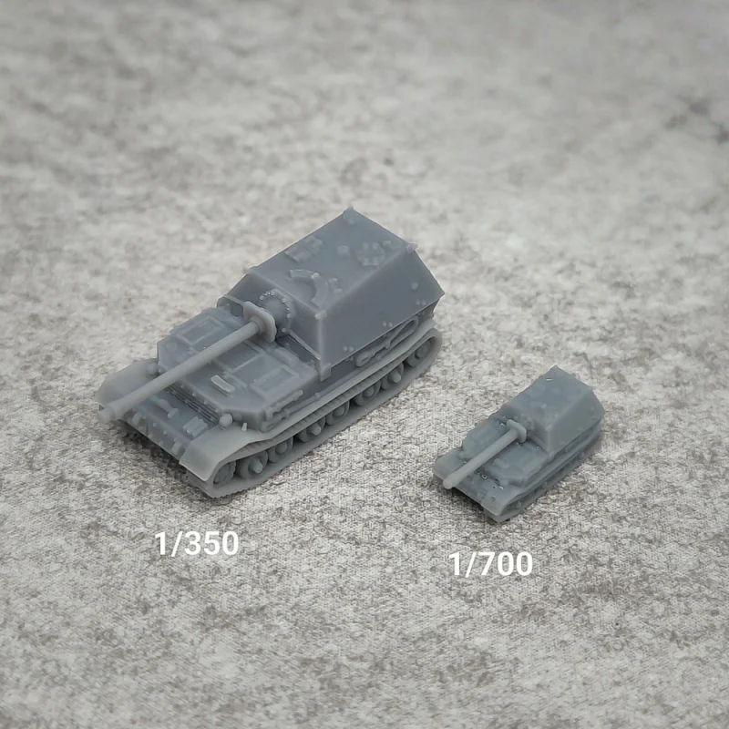 

5PCS Ferdinand Tank Detroyer Resin Model 1/350 Gold 1/700 Tank Trolley Miniature Model TK036
