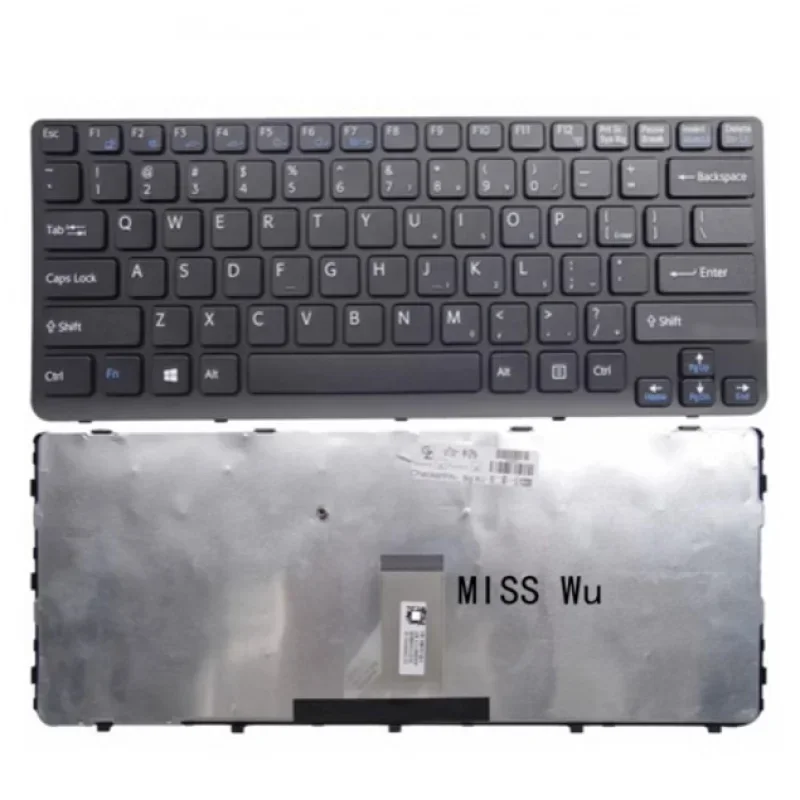 Novo teclado inglês para laptop para sony sve14 sve141sve1412s7c sve1412s6c eua teclado preto/rosa/branco