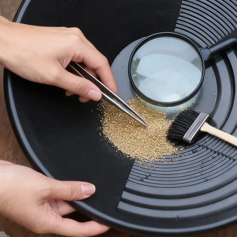 وعاء الذهب الأسود غربال السلطانية الذهب عموم أداة التعدين وعاء بلاستيكي التنقيب نهر غسل الذهب معدات التنقيب أداة الكشف عن المعادن