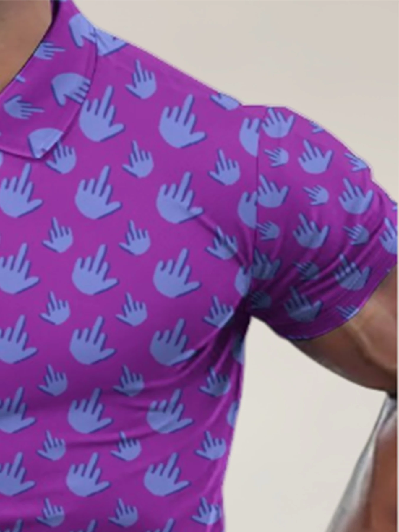 مثير أكثر من طباعة قميص بولو للرجال الهيب هوب الشارع شخصية قصيرة الأكمام زر قمصان الغولف الصيف عطلة كرنفال مضحك أعلى #3