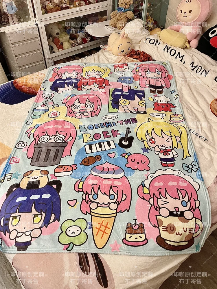 

BOCCHI THE ROCK! Cosplay cartoon Anime Pattern Blanket Cute afternoon nap Blanket Anime Accessories Christmas Gift