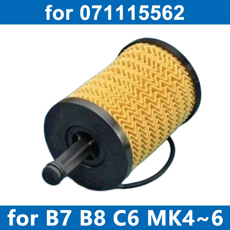 1/6/10PCS Car Oil Filter 071115562 For B7 B8 A3 A4 A5 A6 Q5 BORA CADDY MK4/5/6 SCIROCCO TOURAN FABIA OCTAVIA SUPERB 2.0D Engine