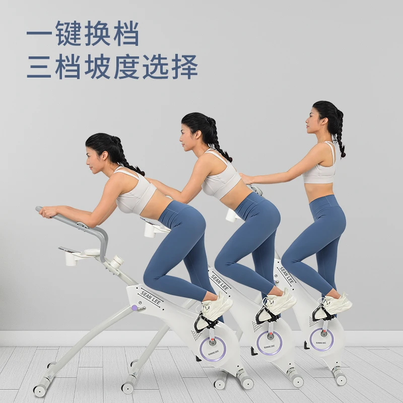 spinning bike, home fitness, silent magnetron exercise bike, fat burning, upright seatless exercise