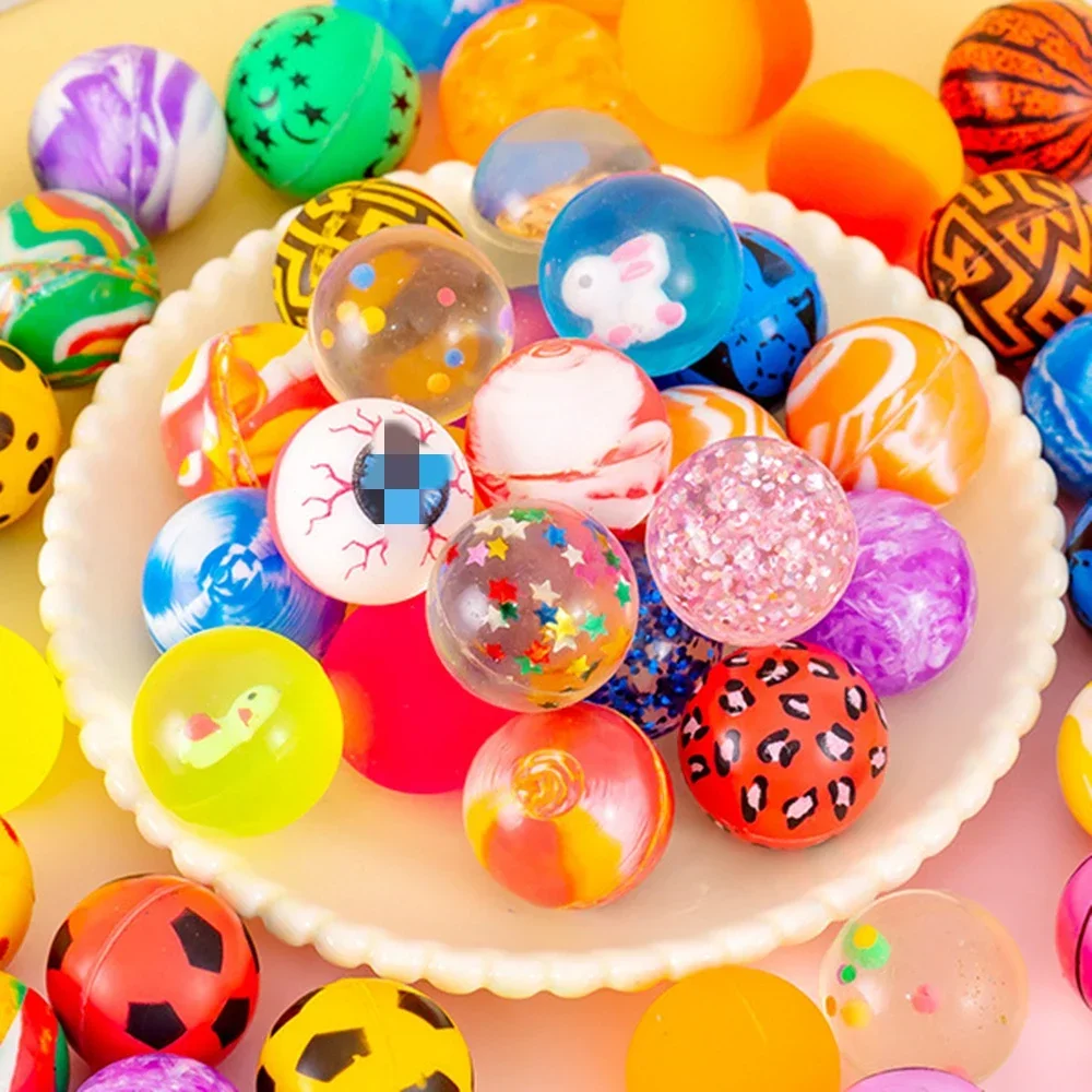 10/15/20Pcs Bouncy Ball ของเล่นเด็กวันเกิด PARTY Favors ของขวัญสําหรับผู้เข้าพักที่มีสีสันยาง Bouncing Ball เด็กเล่นรางวัล