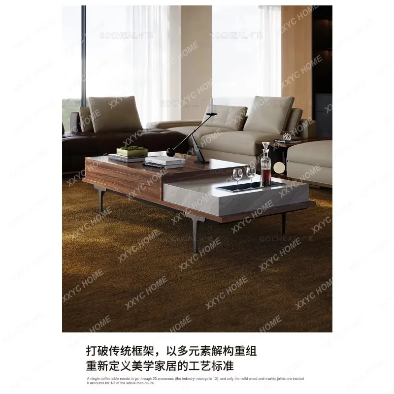 LLCoffee table   minimalist, new medieval small apartment living room square tea table high sense