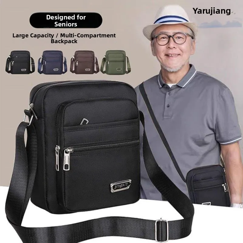 

Мужская сумка-кроссбоди большой вместимости из водонепроницаемого нейлона (ткань «оксфорд») для отдыха и путешествий, на плечо, для мужчин среднего возраста