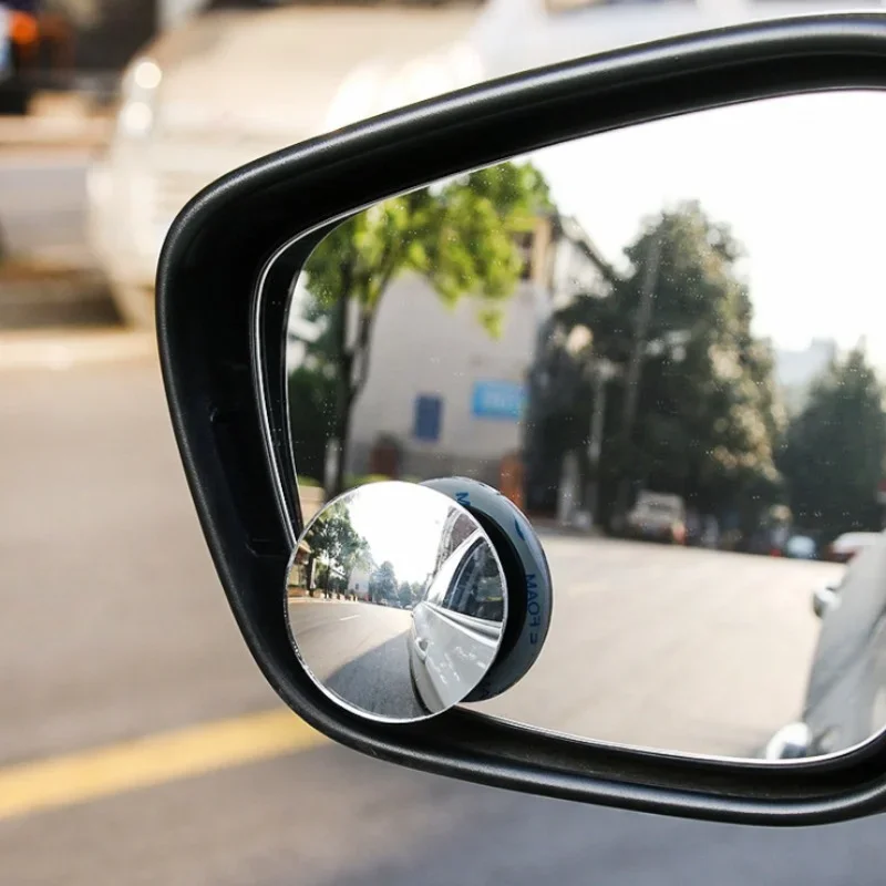 Round Frame Convex Blind Spot Rearview Mirror Safe Driving Wide-angle 360 Adjustable Transparent Rearview Mirror Car Accessories