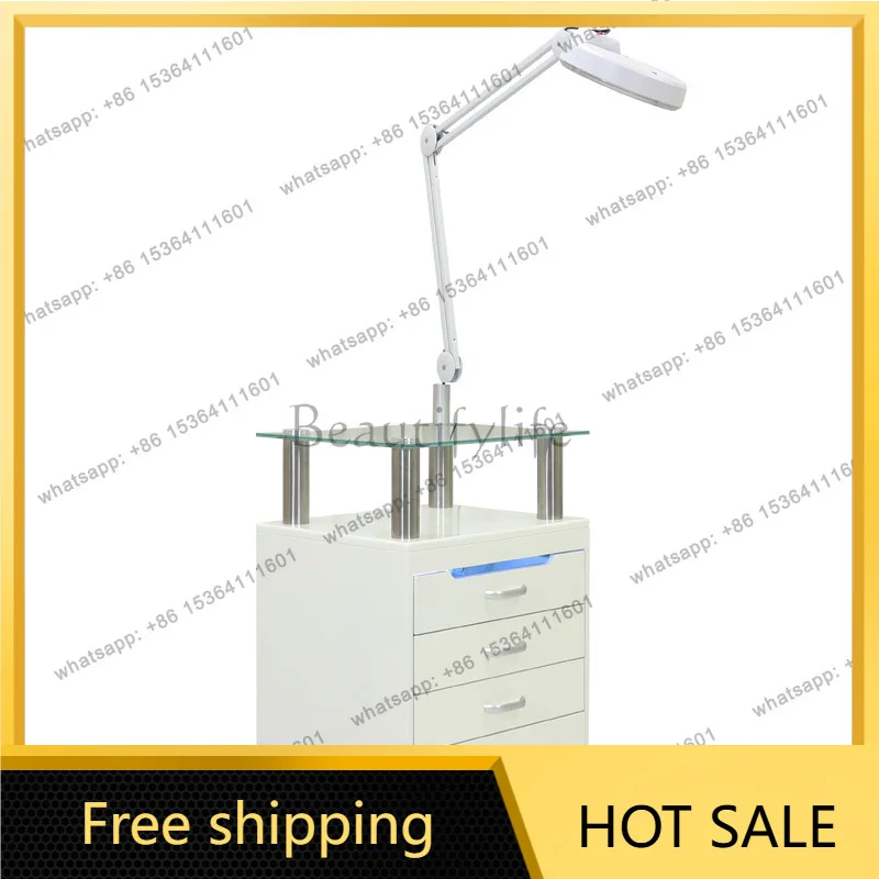 Factory Direct Sales White Beauty Cart Cabinet Storage Multifunctional Removable Tool Cart