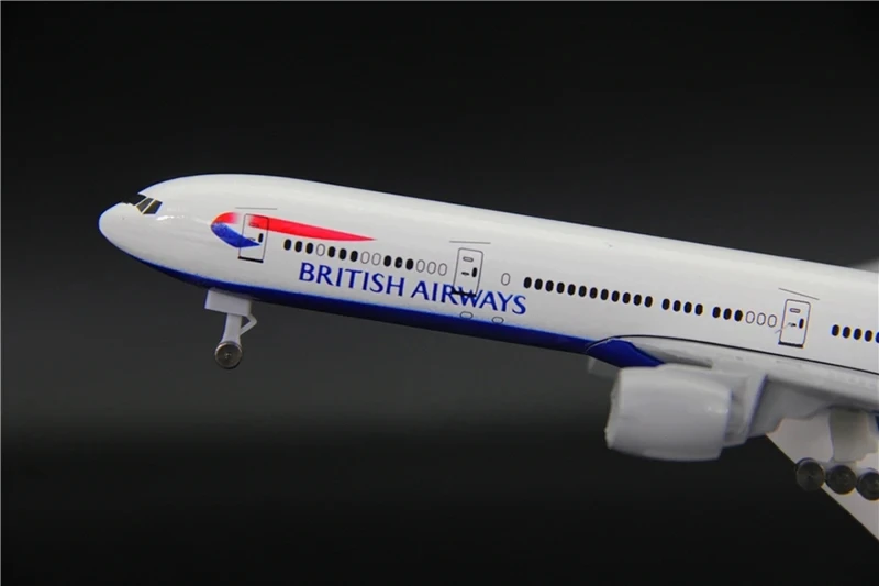 18CM B777-300 Model British airways Model Plane scale 1:400 Diecast Airplanes Plastic Base landing gears Alloy Aircraft Plane