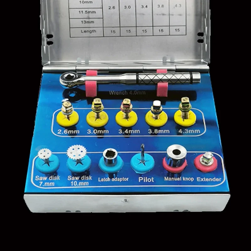 

Dental Bone Expander Kit with Bone Saw Disk Cutter Latch Adapter Pilot Drill for Alveolar Ridge Expansion and Implant Surgery