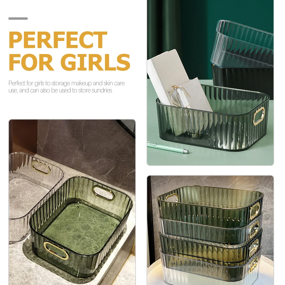 

Pet ABS Material Storage Box Makeup Tools Organizer Desktop Bedroom Case Lightweight Durable Compact Sturdy Structure