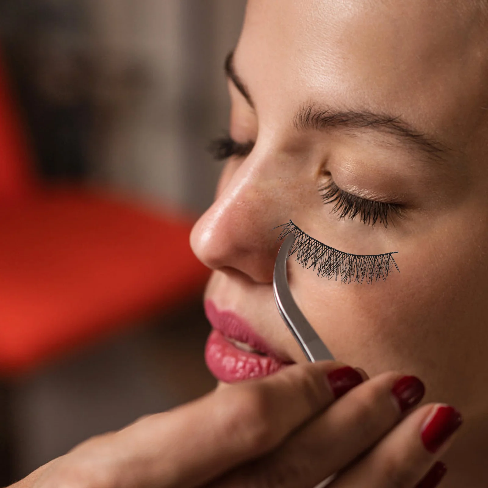 5쌍의 인조 속눈썹 긴 자연스러운 가짜 속눈썹 자연스러운 룩 편안한 파티 일상 메이크업 속눈썹 연장 가짜 속눈썹