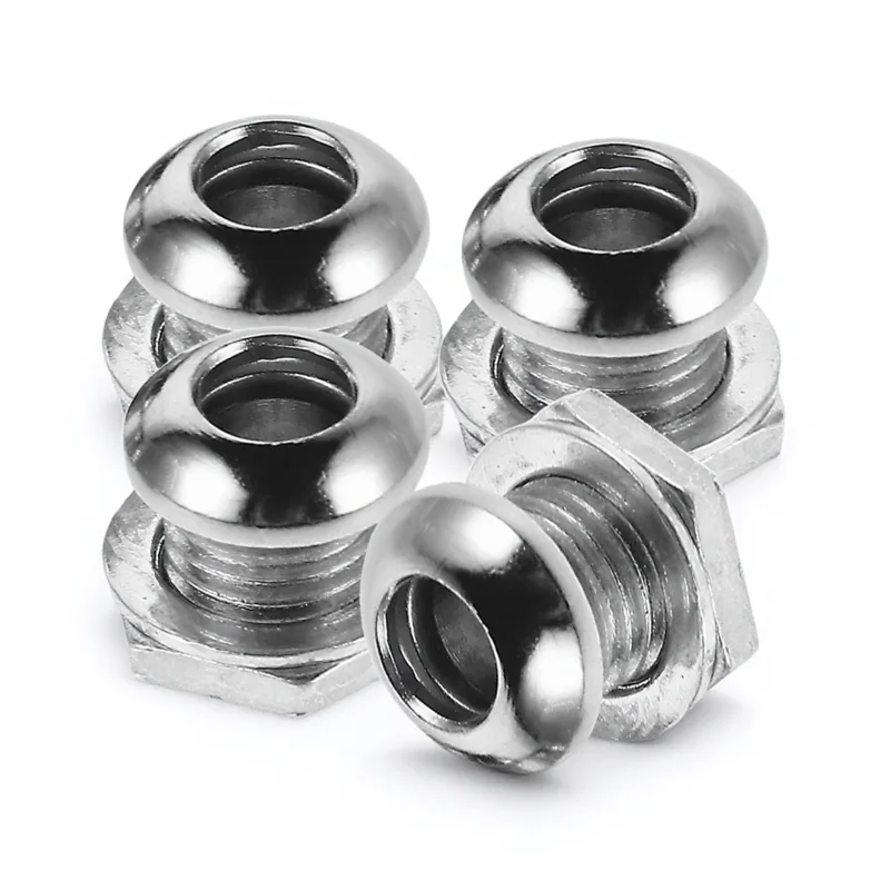 

4 Pcs Vent Hole Drum Screw Percussion Part Hardware Screws Musical Instrument Gasket Air Accessories Steel