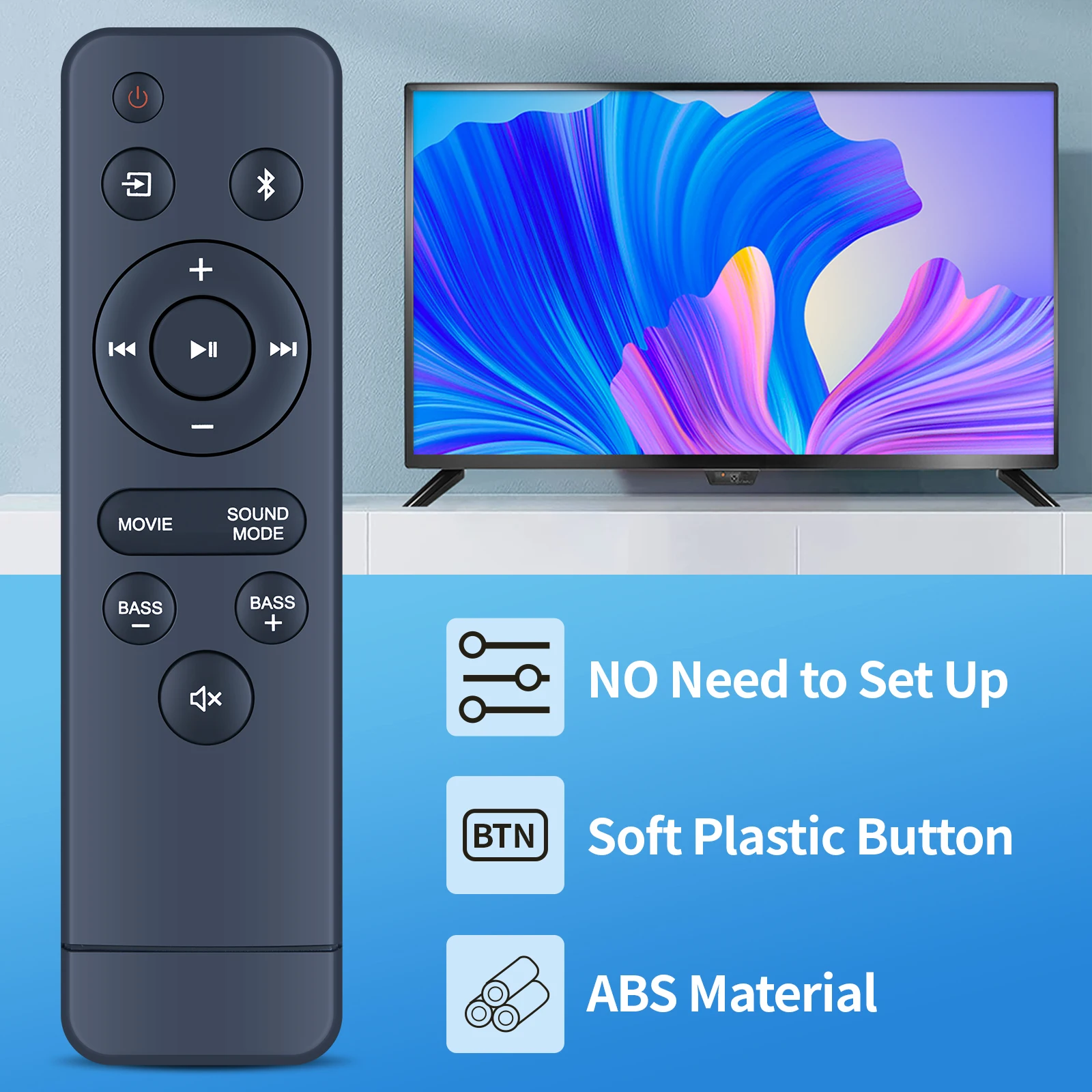 Nuevo mando a distancia de repuesto para barra de sonido ONN 100043839 100069413   Barra de sonido