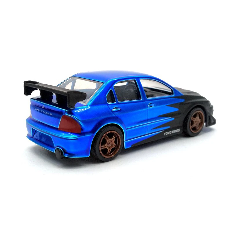 Jada 1:55 Scale 2002 Lancer Evo 7 Simulation Alloy Car Model Static Display Collectible Toy Gift Sopuvenir Decoration