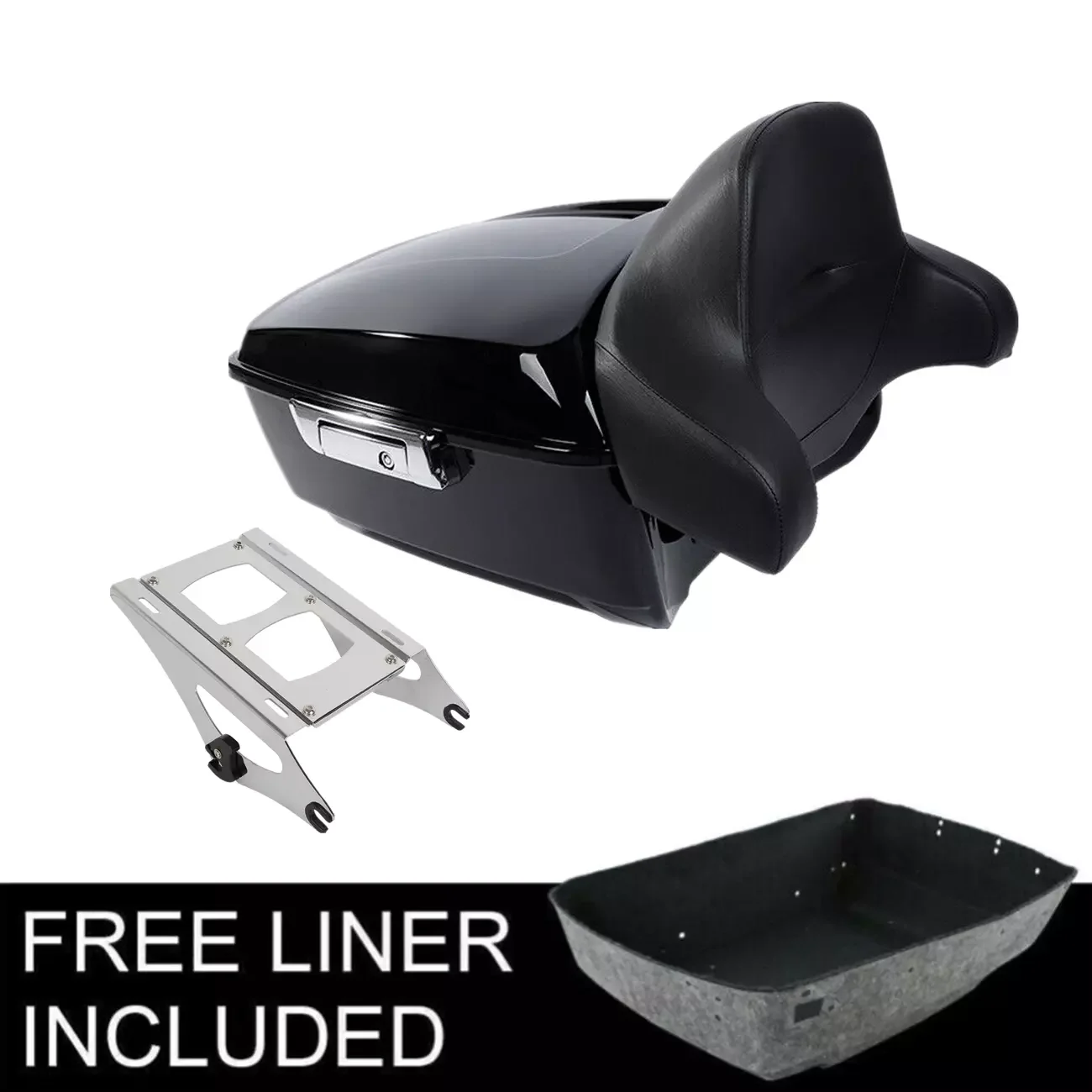 Motorcycle King Pack Trunk Backrest Mount For Harley Tour Pak Touring Electra Glide Road Glide 2014-2024