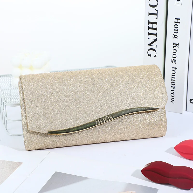 Top quality sequin envelope chain handheld women evening bag shoulder bag flash wallet banquet minimalist trend