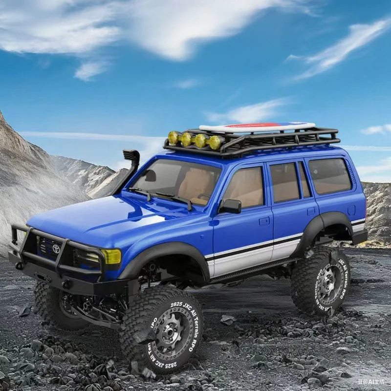 Coche de escalada RC 1:12, 44cm, 2,4g, 4WD, cambio mecánico, caja de cambios de doble velocidad, velocidad alta/baja ajustable para una mejor escalada RTR