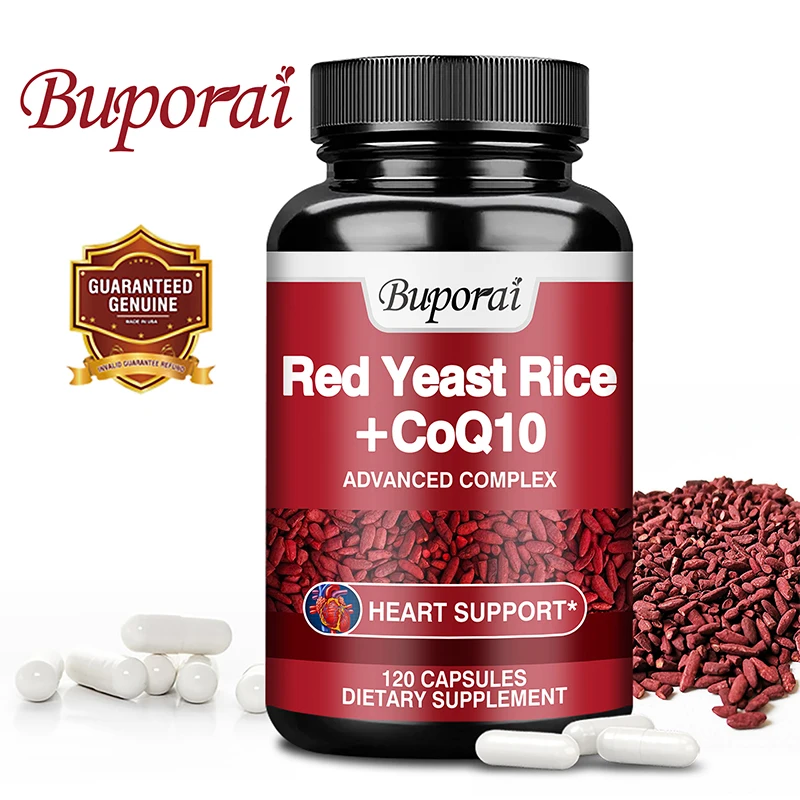 Red Yeast Rice with CoQ10 Supplement - Antioxidant Support for Energy and Heart Health