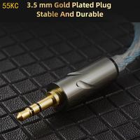 55KC Dedicated Earphone Cable 2Pin 0.75mm Replacement for QKZ-ZXN/ZXT/AK6 Headset 2 Pin Earphone Cable